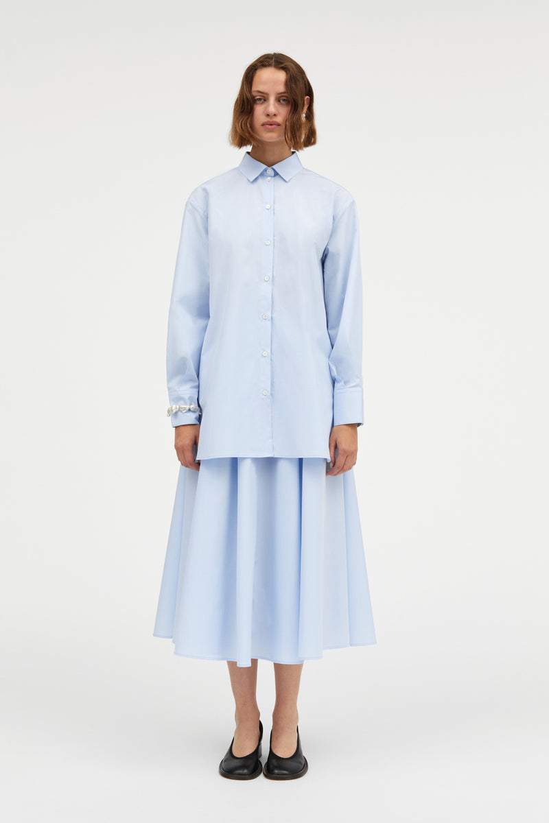 Mark Kenly Domino Tan Sevasti Poplin Shirts LIGHT BLUE