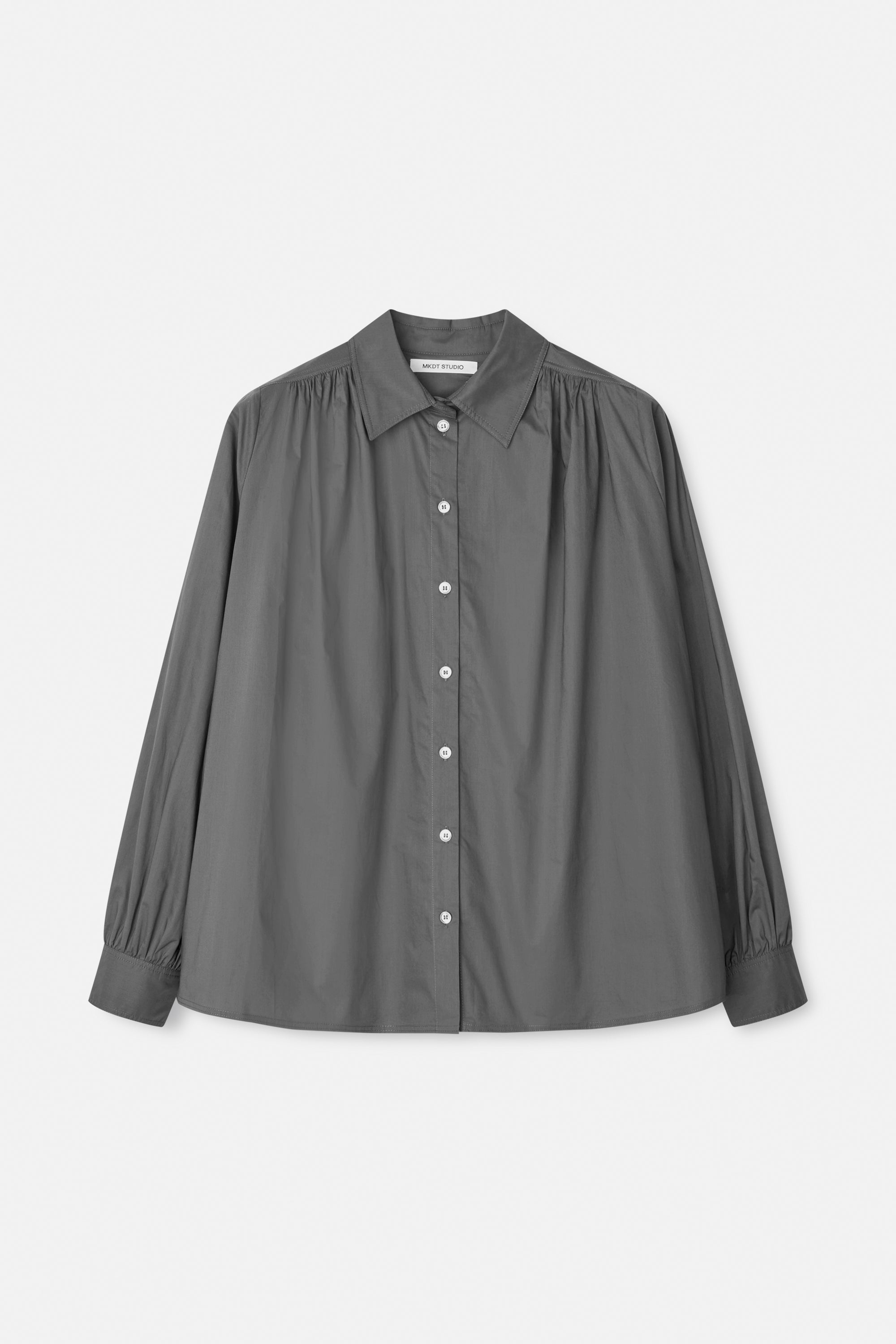 Mark Kenly Domino Tan Sevyn Sheer Cotton Organic Shirts ANTRACIT