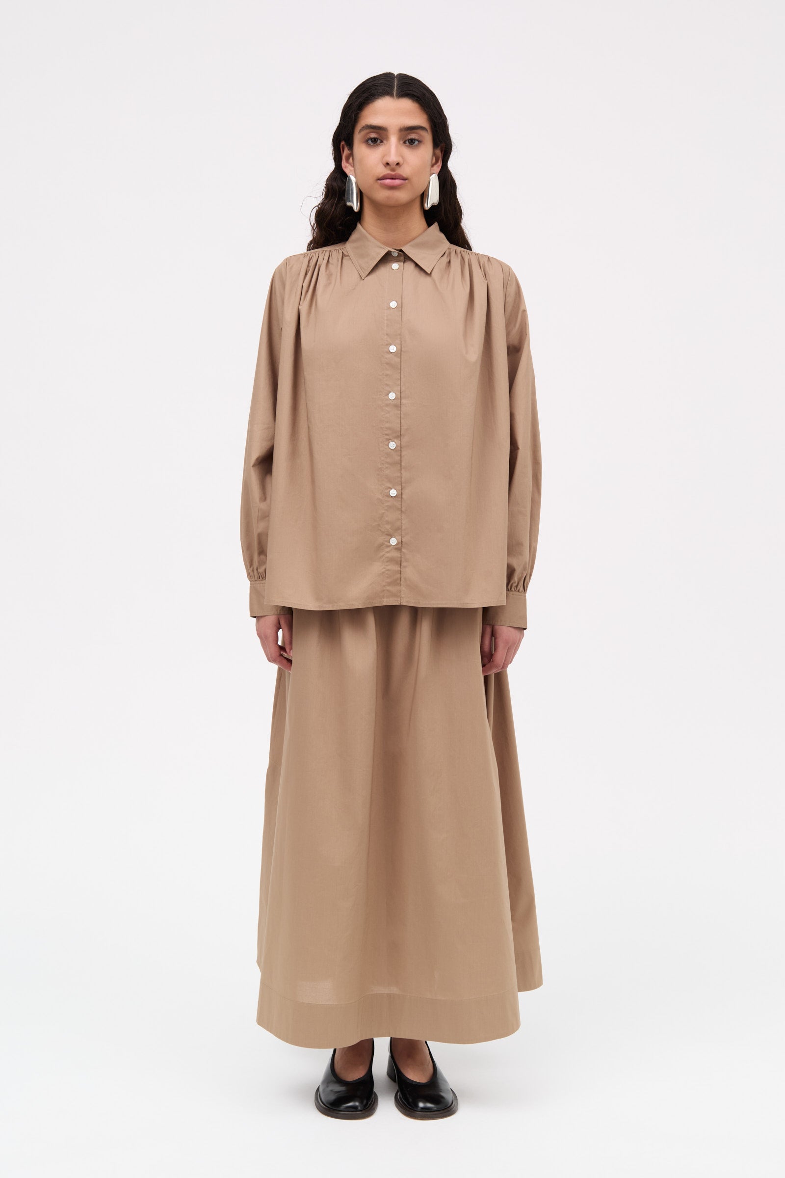 Mark Kenly Domino Tan Sevyn Sheer Cotton Organic Shirts TAUPE