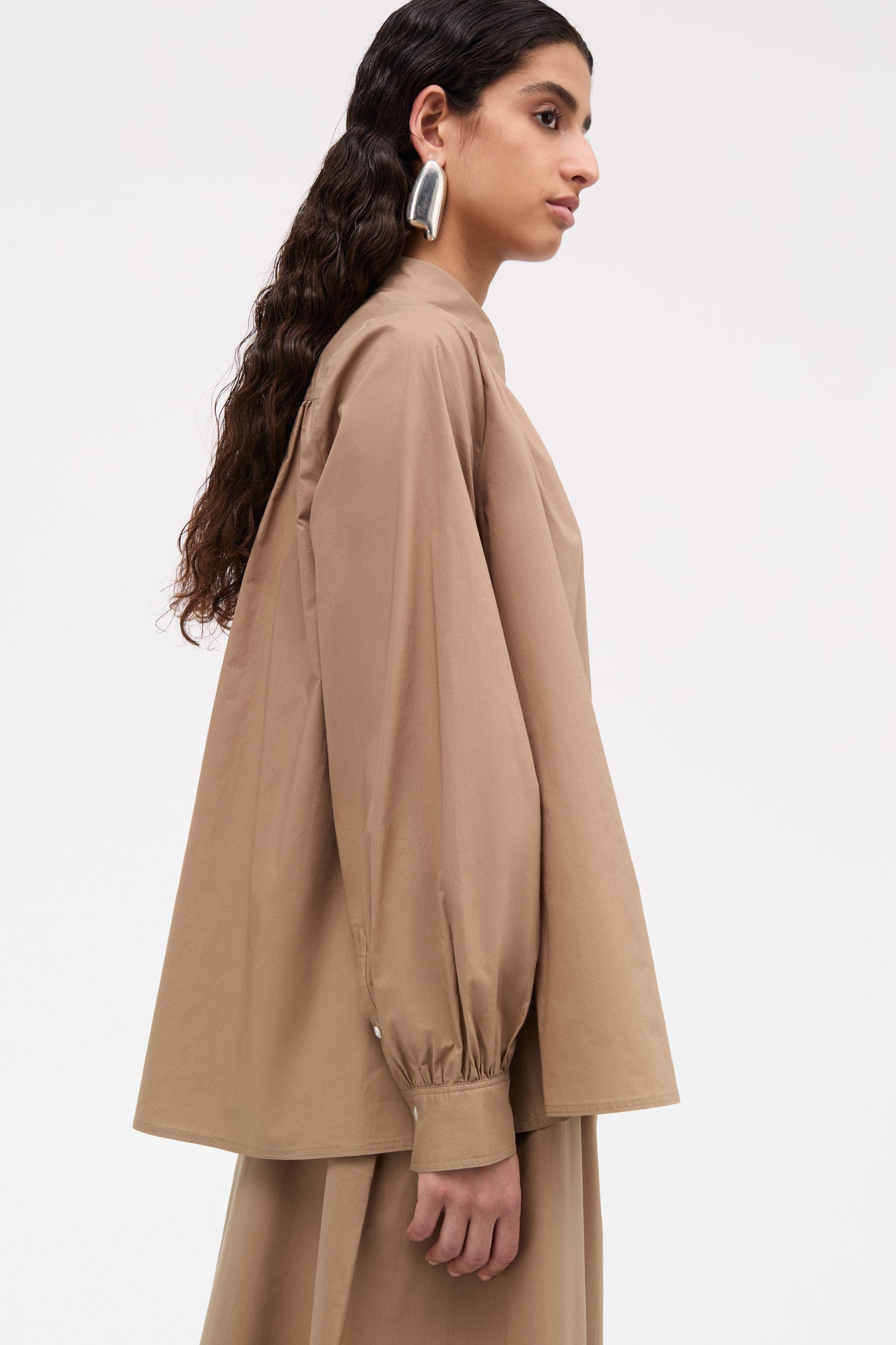 Mark Kenly Domino Tan Sevyn Sheer Cotton Organic Shirts TAUPE