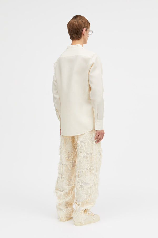 Mark Kenly Domino Tan Simon-atelier Silk Wool Twill Shirts IVORY