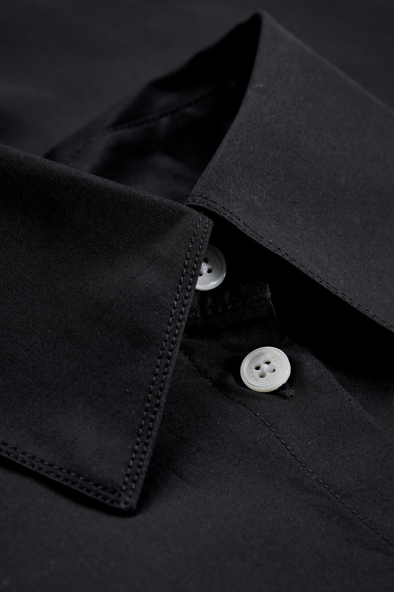 Mark Kenly Domino Tan Sita Poplin Shirts BLACK