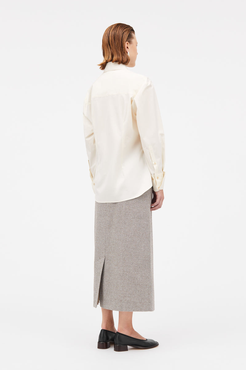 Mark Kenly Domino Tan Sita Poplin Shirts Creme