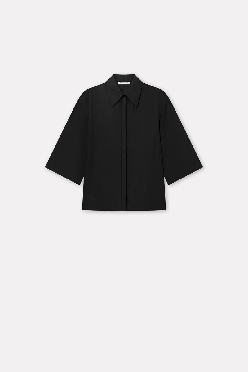 MKDT Studio Suki Mkdt Signaturepoplin Shirts BLACK