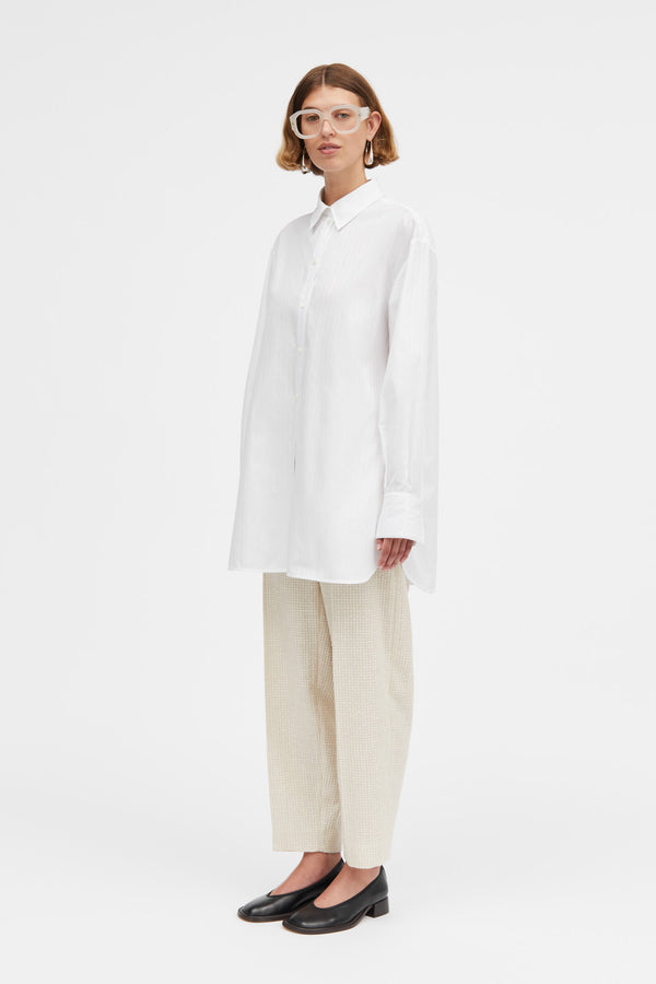 Mark Kenly Domino Tan Sunday Best Mkdt Monogram Dobby Shirts WHITE