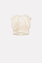 MKDT Studio TADAO-ATELIER SHINY COTTON MIX Vest METALIC CREAM