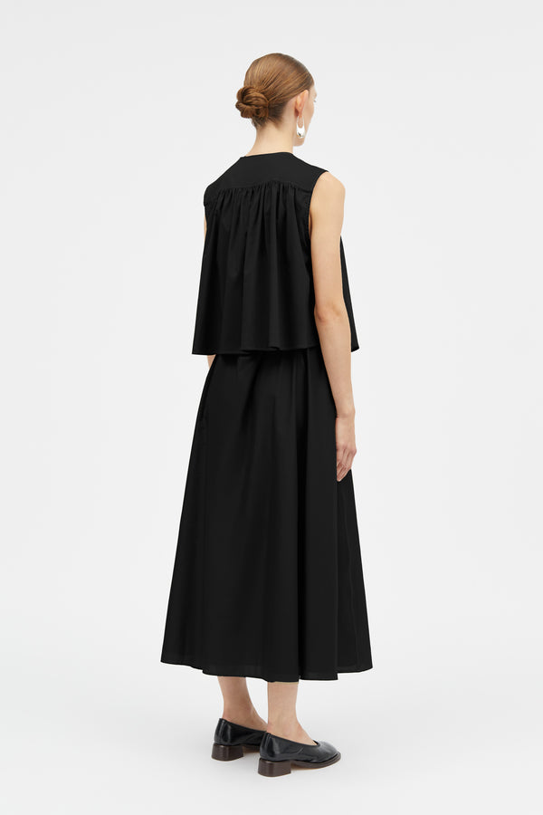Mark Kenly Domino Tan Tahira Sheer Cotton Blouses BLACK