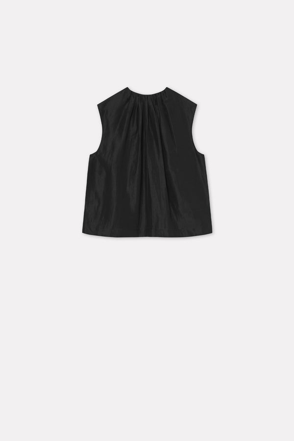 Mark Kenly Domino Tan Talin-atelier Linen/silk Blouses BLACK