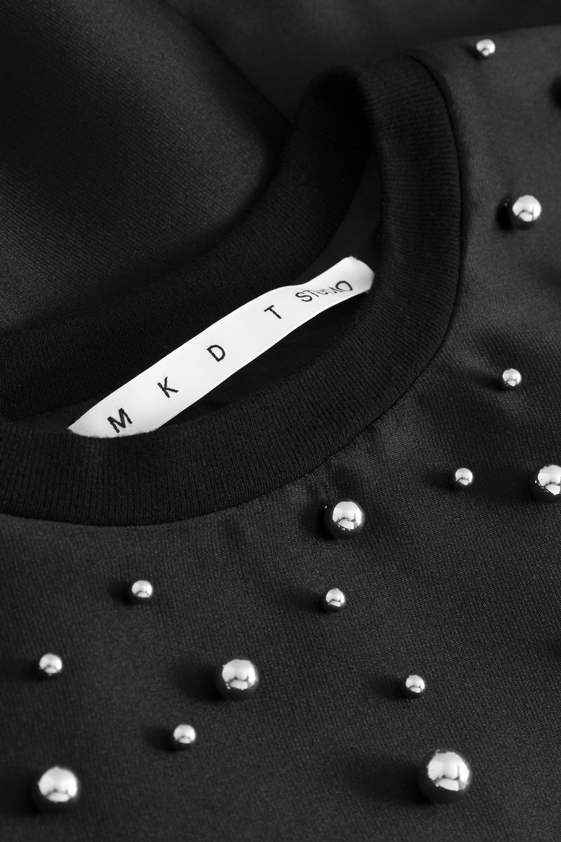 MKDT Studio Teagan-atelier Silk Tech T-Shirts BLACK