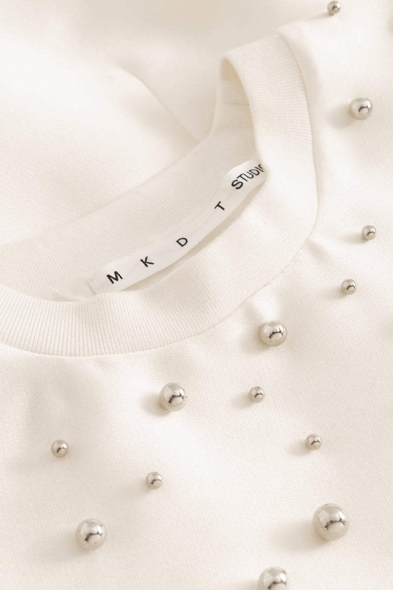 MKDT Studio Teagan-atelier Silk Tech T-Shirts IVORY
