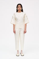 MKDT Studio Teagan-atelier Silk Tech T-Shirts IVORY