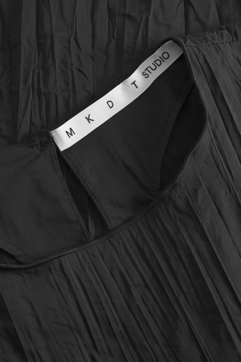 MKDT Studio Tine-atelier Pleated Cotton Tech Blouses BLACK