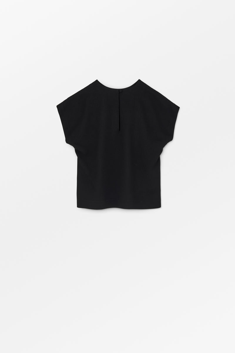 Mark Kenly Domino Tan Tine Crepe Georgette Blouses BLACK