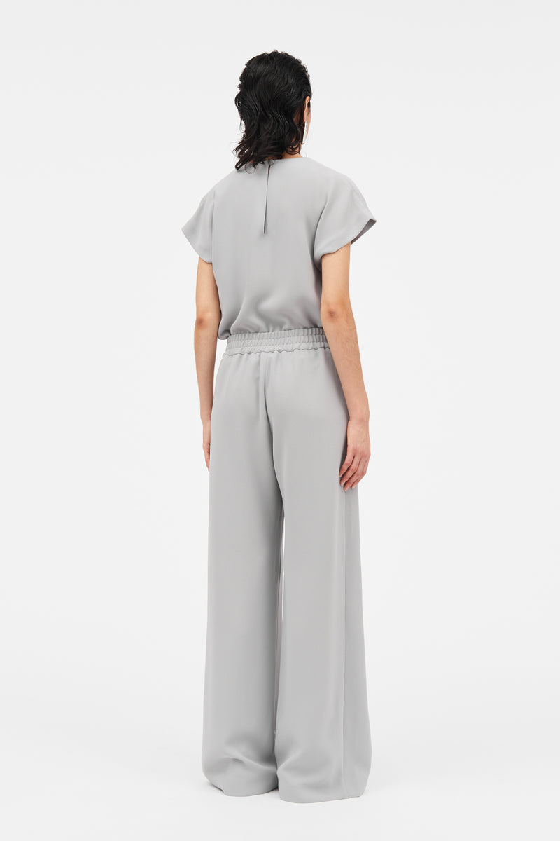 Mark Kenly Domino Tan Tine Crepe Georgette Blouses GREY