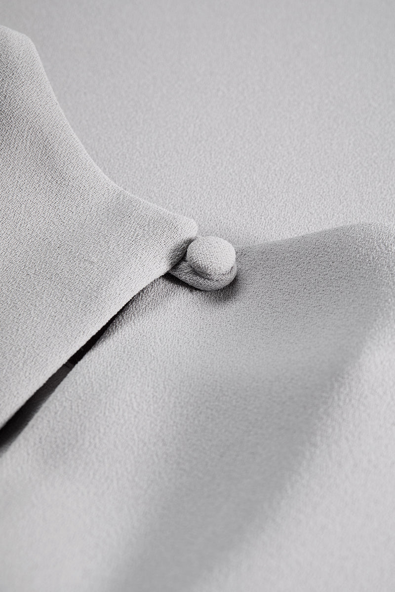 Mark Kenly Domino Tan Tine Crepe Georgette Blouses GREY