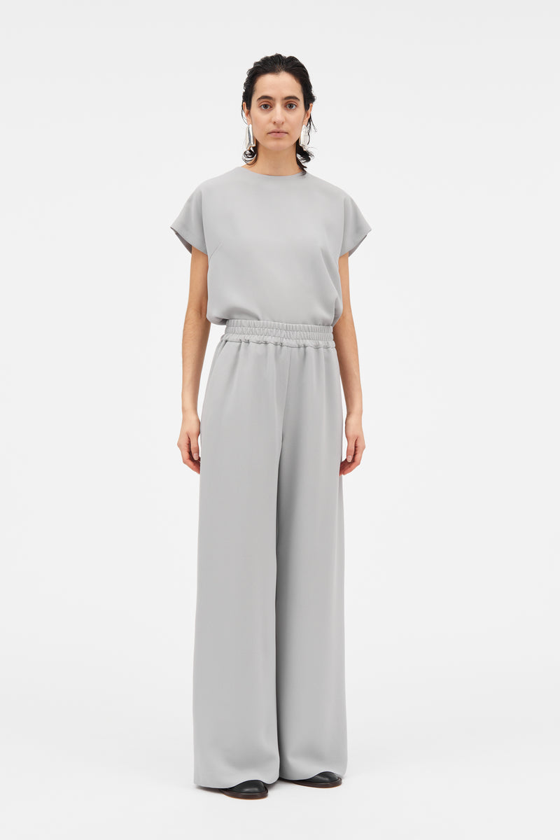Mark Kenly Domino Tan Tine Crepe Georgette Blouses GREY