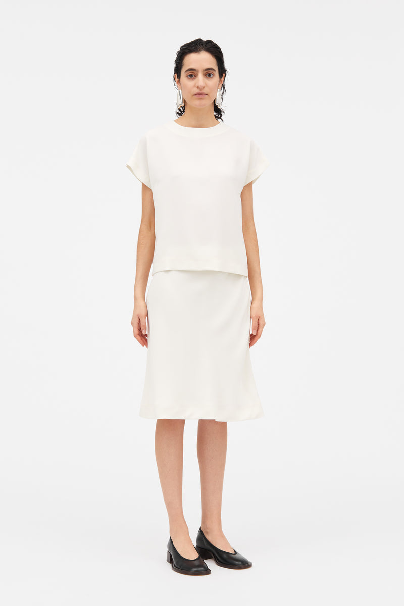 Mark Kenly Domino Tan Tine Crepe Georgette Blouses IVORY
