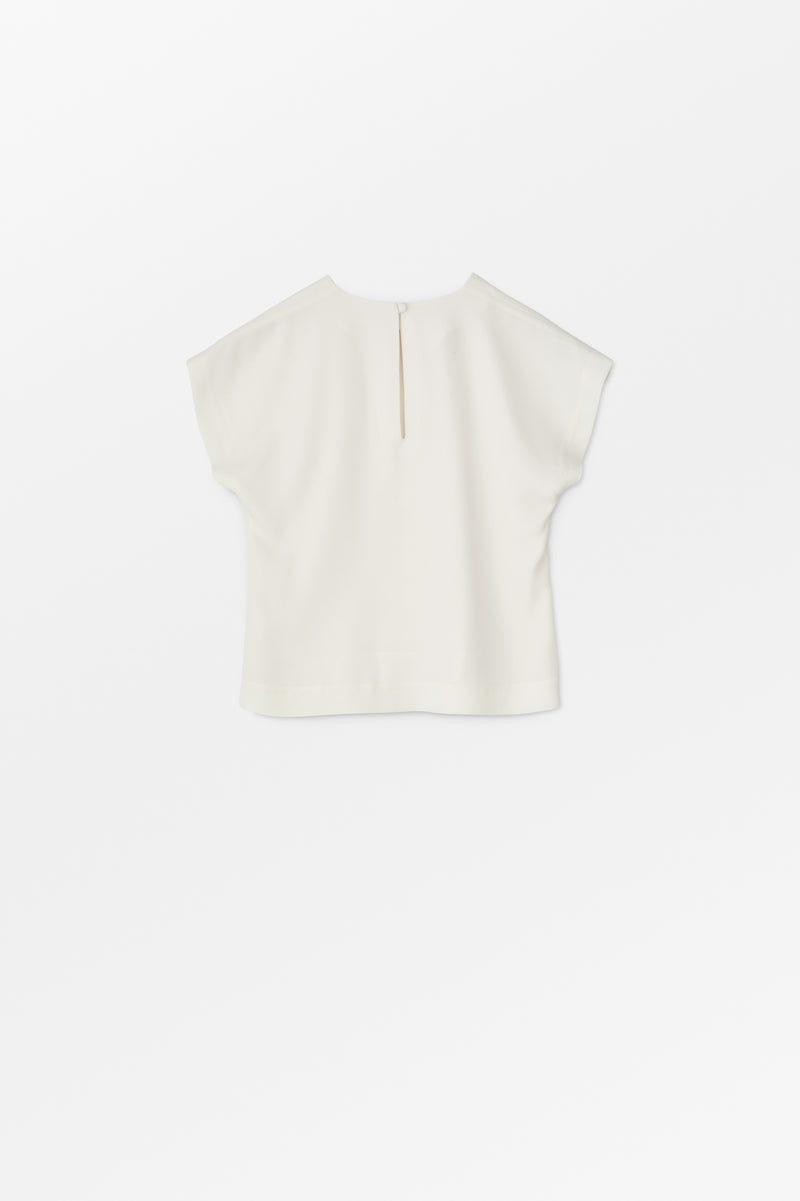 Mark Kenly Domino Tan Tine Crepe Georgette Blouses IVORY