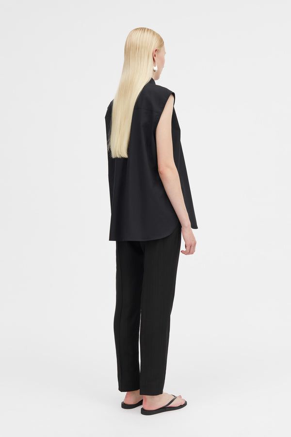 Mark Kenly Domino Tan Tusse Poplin Shirts BLACK