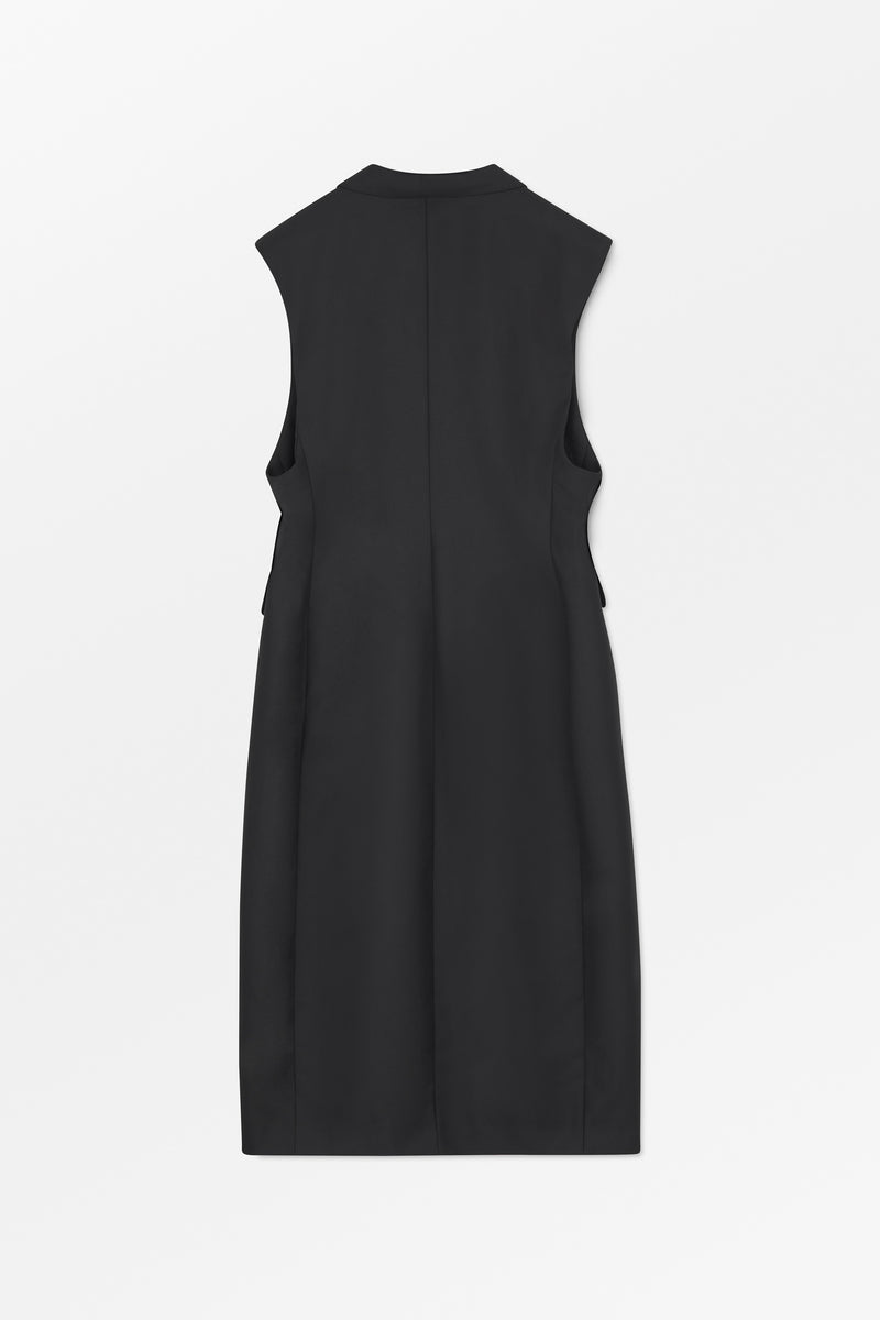 MKDT Studio Violetta Eco Wool Twill Vest BLACK