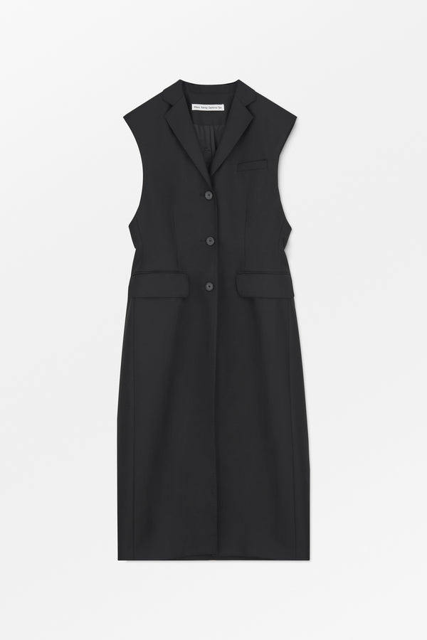 MKDT Studio Violetta Eco Wool Twill Vest BLACK