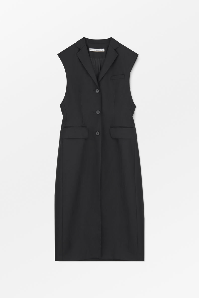 MKDT Studio Violetta Eco Wool Twill Vest BLACK