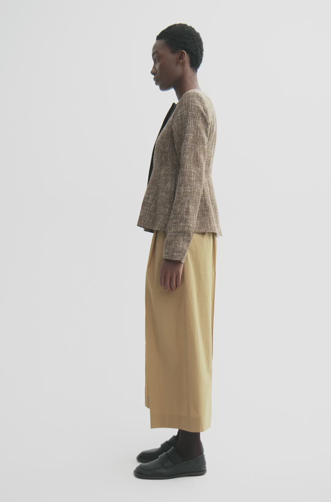 JULIENNE LIGHT TWEED - SEPIA MELANGE – MKDT STUDIO