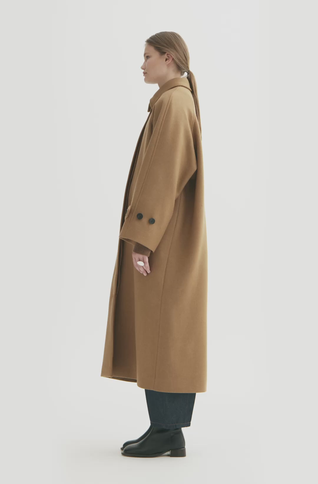 MKDT Studio CARO TWO LAYERED WOOL Coats PRALINE