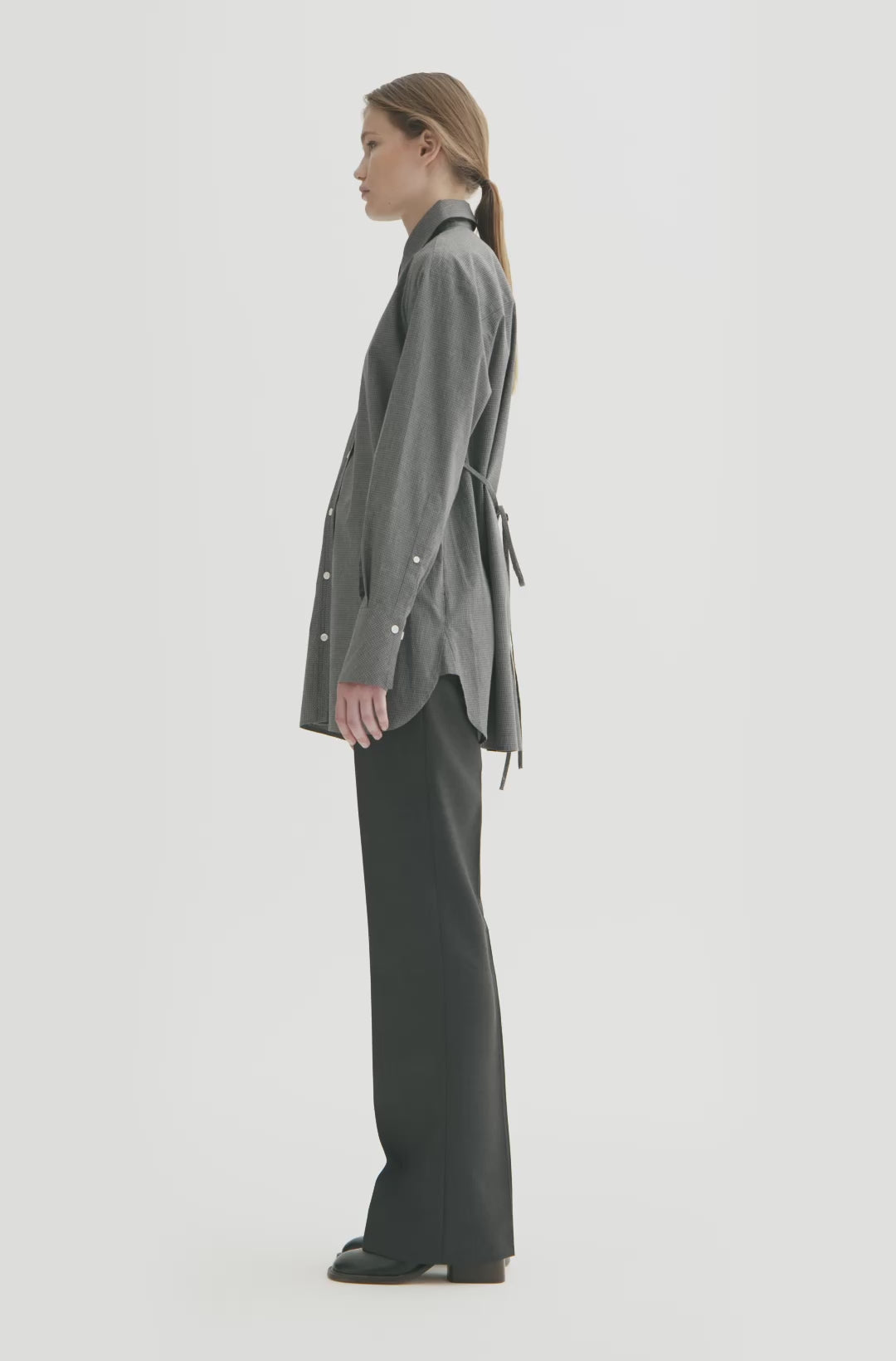MKDT Studio SEBASTIANA COTTON POPLIN Shirts GREY MELANGE
