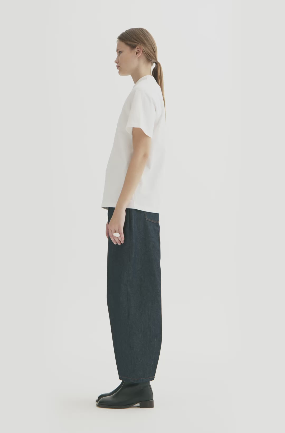 MKDT Studio LORIA HEAVY JERSEY COTTON T-Shirts WHITE